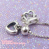 925 Silver Multi-Color Arches Stud Necklace Women Jewelry