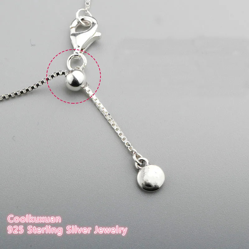 925 Silver Heart Necklace Multi-Color Women Jewelry