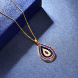 Drop-shaped Silver Necklace for Wedding