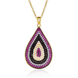 Drop-shaped Silver Necklace for Wedding
