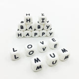 Teething Necklaces Food Silicone Jewels Baby Chew Letter Beads Baby Teethers
