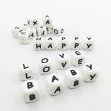 Teething Necklaces Food Silicone Jewels Baby Chew Letter Beads Baby Teethers