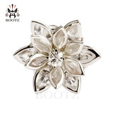 Flower Ear Plugs Stainless Steel Piercing Gauges Pair