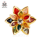 Flower Ear Plugs Stainless Steel Piercing Gauges Pair
