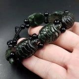 Red Maitreya Bracelet Natural Turtle Serpentine Longevity Adjustable