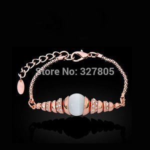 Vintage Big Stone Charm Bracelet for Women