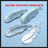 10 pcs Feather Shape Charms Metal Pendants in Golden & Silver Colors