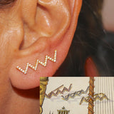 Micro Pave CZ 925 Sterling Silver Ladies Earring
