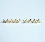 Micro Pave CZ 925 Sterling Silver Ladies Earring