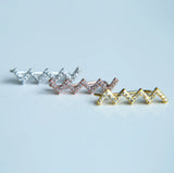 Micro Pave CZ 925 Sterling Silver Ladies Earring