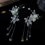 Bridal Crystal Zircon Ear Hanging Wedding Hair Decoration