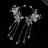 Bridal Crystal Zircon Ear Hanging Wedding Hair Decoration
