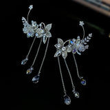 Bridal Crystal Zircon Ear Hanging Wedding Hair Decoration