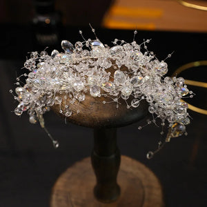 Crystal Bride Hairband Earrings Set