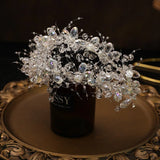 Crystal Bride Hairband Earrings Set