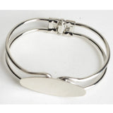 Charming Horse Eye Metal Bracelet Silver Plated Jewelry