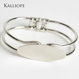 Charming Horse Eye Metal Bracelet Silver Plated Jewelry