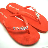 Crystal Sea Horse Women's Beach Sandals Decoration 6 Pairs