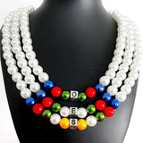 OES Society Pearl Multi-Layer Bead Necklace