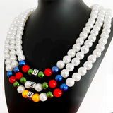 OES Society Pearl Multi-Layer Bead Necklace