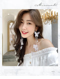 Exaggerated Butterfly Tassel Earrings for Women