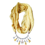 Colorful Arrival Charms Drop Pendant Necklace Scarf Wrap for Women