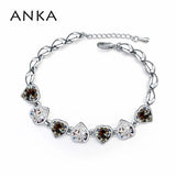Full Heart Charm Crystal Bracelet for Women