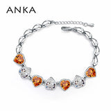 Full Heart Charm Crystal Bracelet for Women