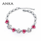 Full Heart Charm Crystal Bracelet for Women