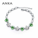 Full Heart Charm Crystal Bracelet for Women