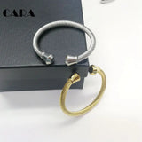 Geometric Stainless Steel Cable Bangles Bracelet Women