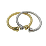 Geometric Stainless Steel Cable Bangles Bracelet Women