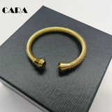 Geometric Stainless Steel Cable Bangles Bracelet Women