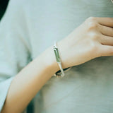 Hetian Chalcedony Bamboo Bracelet - Chinese Adjustable Women's Jewelry