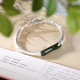 Hetian Chalcedony Bamboo Bracelet - Chinese Adjustable Women's Jewelry