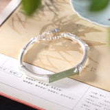 Hetian Chalcedony Bamboo Bracelet - Chinese Adjustable Women's Jewelry