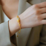 Hetian Chalcedony Brave Bracelet Chinese Retro Craft Women's Jewelry