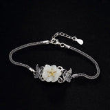 Chalcedony Plum Blossom Bracelet Chinese Retro Palace Women's Jewelry