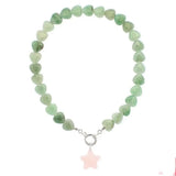 TIMELESS PEARLY green Malachite lapis beads natural stone heart pendant necklace