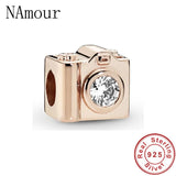 Rose Family Tree DIY Bead Fit Charms Silver 925 Bracelet Jewelry for Women