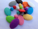 Silicone Nursing Bead 2-in-1 Kit - 100PCS 15MM Bead and 10PCS Large Chew Beads