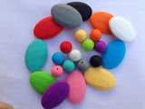 Silicone Nursing Bead 2-in-1 Kit - 100PCS 15MM Bead and 10PCS Large Chew Beads