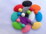 Silicone Nursing Bead 2-in-1 Kit - 100PCS 15MM Bead and 10PCS Large Chew Beads