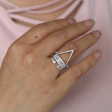 Dainty Chevron V Shape Knuckle Ring Set for Women
