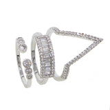 Dainty Chevron V Shape Knuckle Ring Set for Women