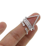 Dainty Chevron V Shape Knuckle Ring Set for Women