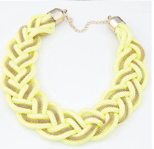 Colorful Rope Choker Necklace for Women