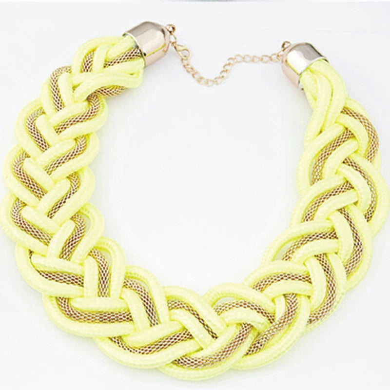 Colorful Rope Choker Necklace for Women