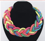 Colorful Rope Choker Necklace for Women