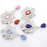 10Pcs 34*60mm Rhinestone Flat Brooch DIY Jewelry Accessory Craft